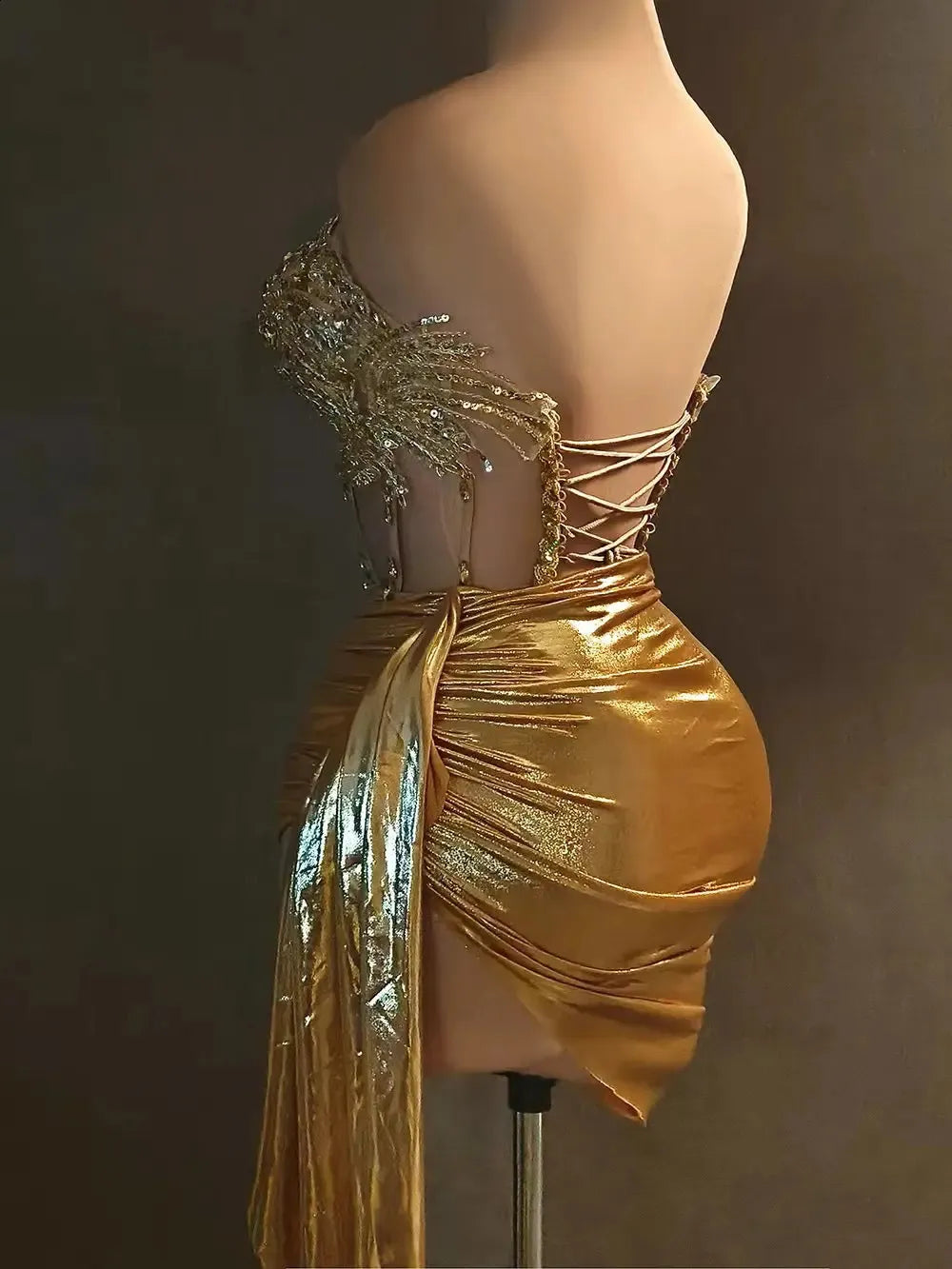 Gold Asymmetrical 2 Piece Set