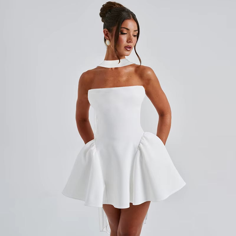 Off Shoulder Backless Elegant Party Dress