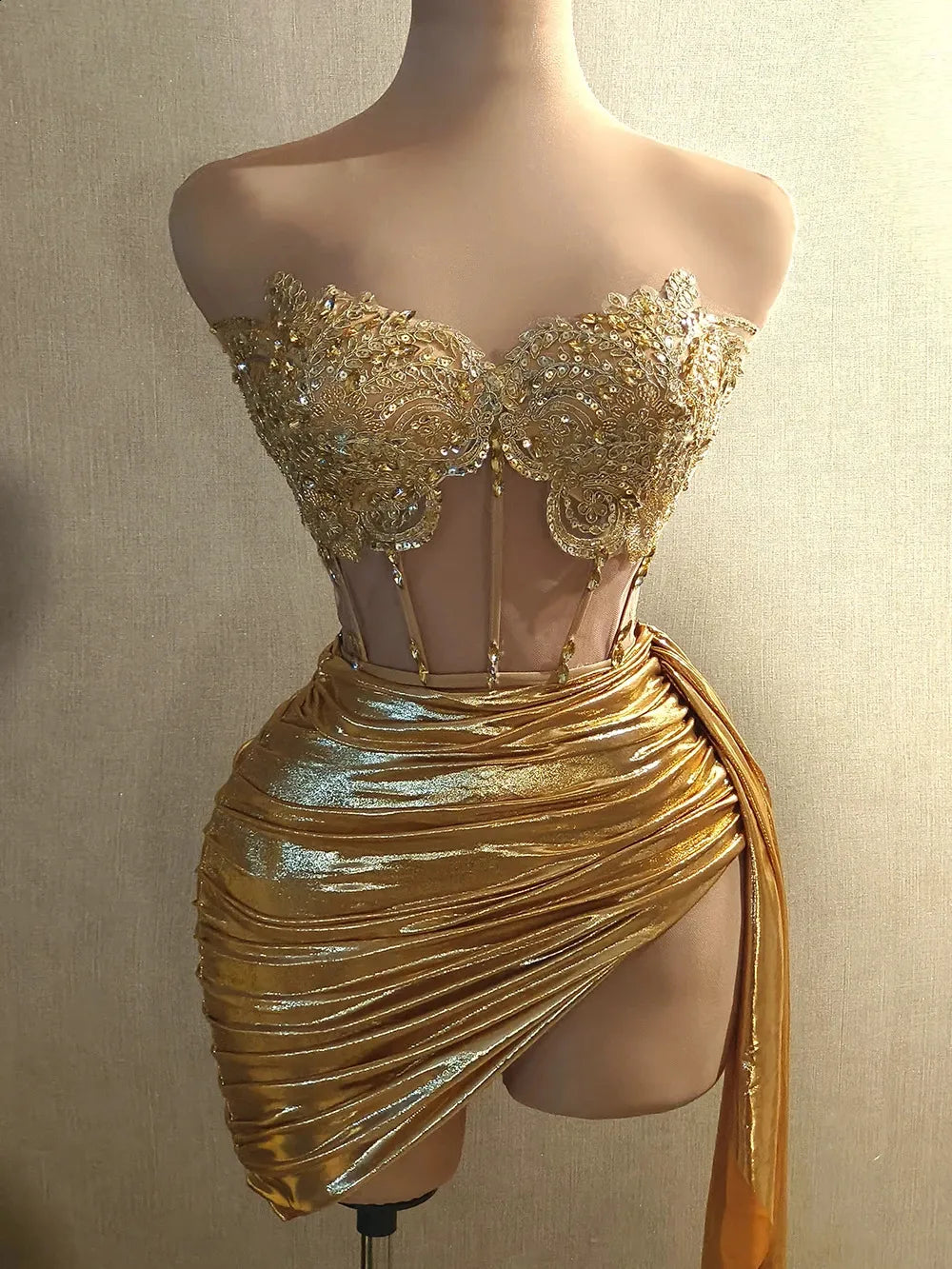 Gold Asymmetrical 2 Piece Set